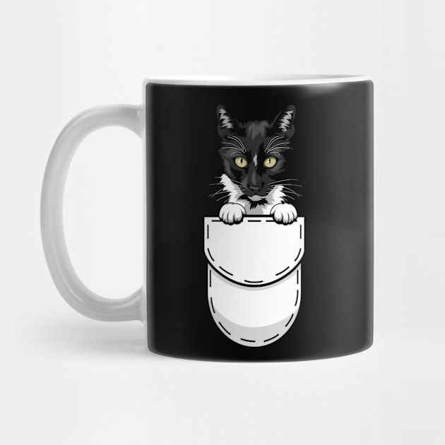 Funny Tuxedo Pocket Cat by Pet My Dog